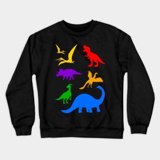 Dinosaurs In Color Crewneck Sweatshirt